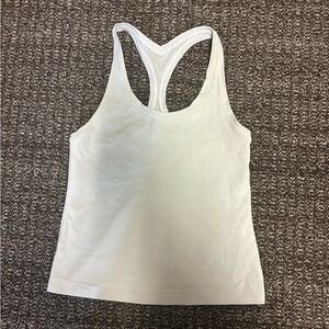 Lululemon White Racerback Tank Top